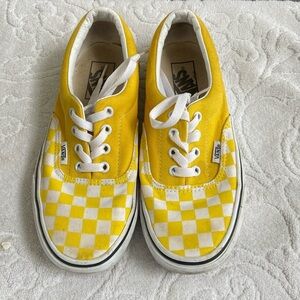 Vans Checkered Shoes Yellow White Skate Shoes Sneakers​​​